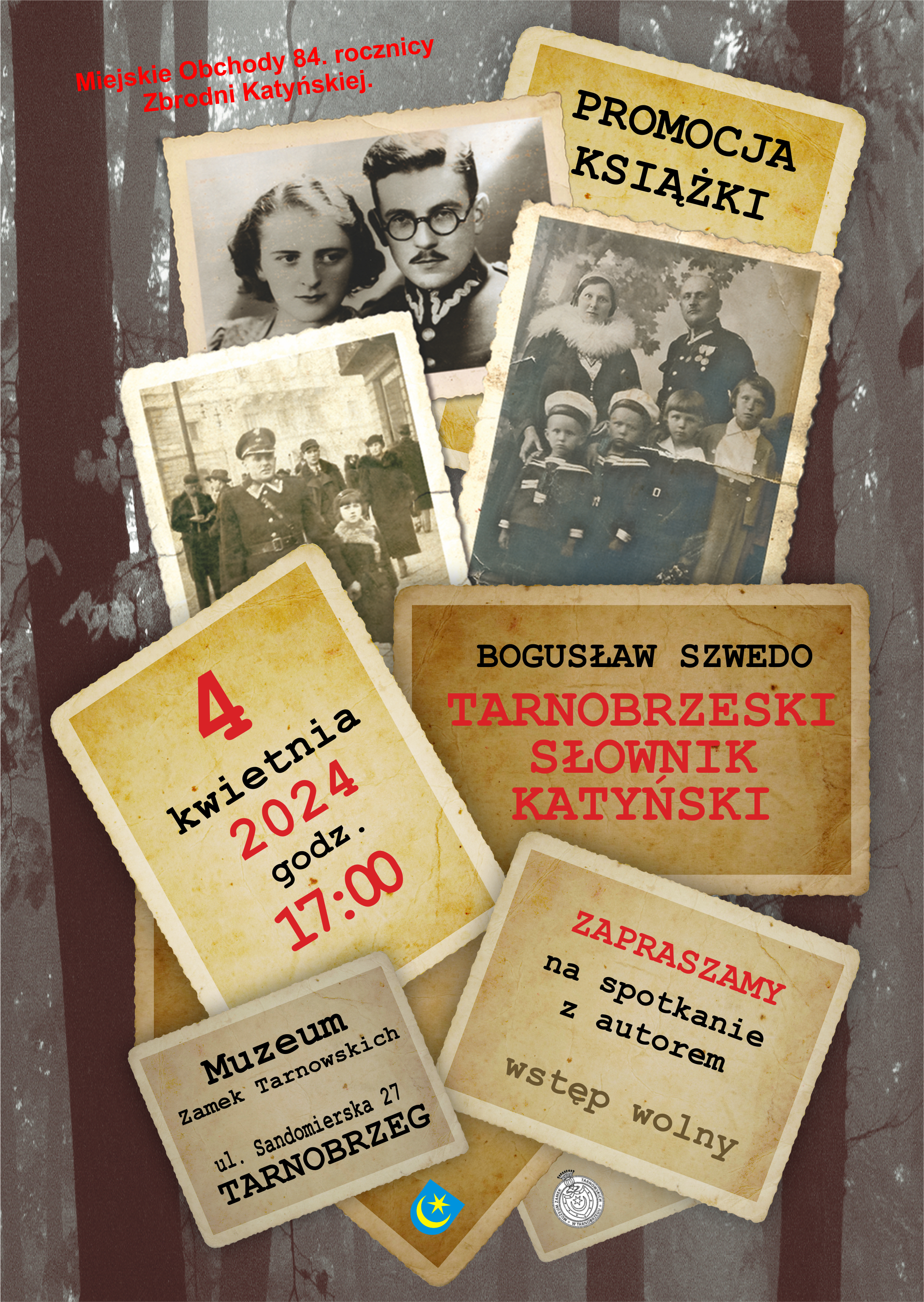 Miejskie Obchody 84. rocznicy Zbrodni Katyńskiej połączone z promocją książki Bogusława Szwedo pt. "Tarnobrzeski Słownik Katyński"
